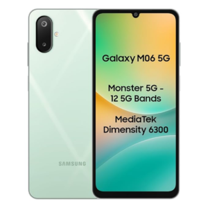 Samsung Galaxy M06 5G Mobile (Blazing Black, 6GB RAM, 128GB Storage) | MediaTek Dimensity 6300 | AnTuTu 623K+ | 12 5G Bands | 25W Fast Charging | 4 Gen OS Upgrades | 50MP Camera | Without Charger