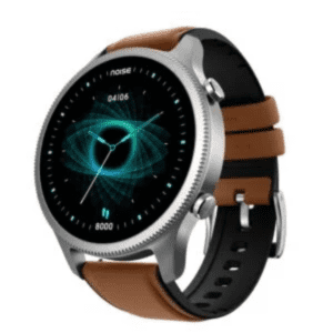 NoiseFit Halo 1.43" AMOLED Display, Bluetooth Calling Round Dial Smart Watch, Premium Metallic Build, Always on Display, Smart Gesture Control, 100 Sports Modes (Vintage Brown)