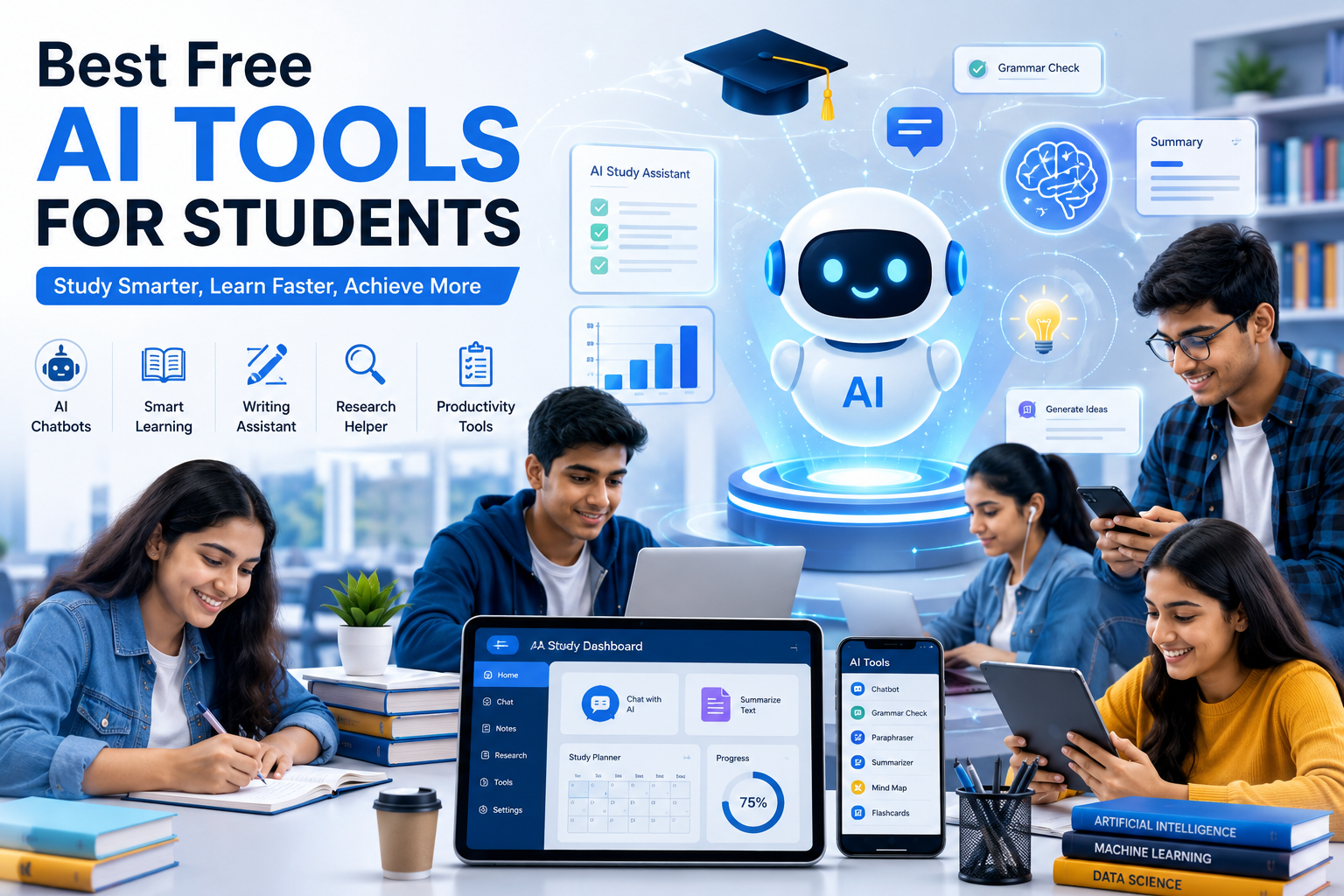 Best free AI tools for students improving smart learning